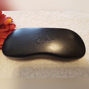 RayBan Black Leather Unisex Glasses Case